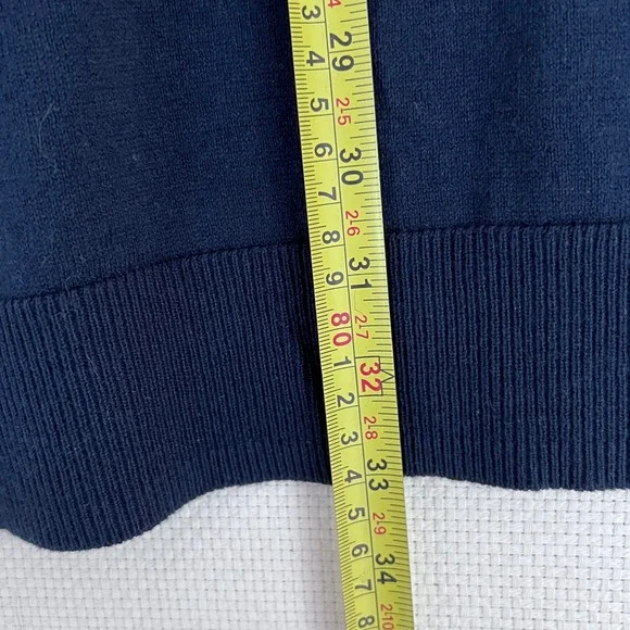 Old Navy Men's Navy Blue V-Neck Long Sleeve Lightweight Cotton Sweater XXXL - Picture 5 of 8